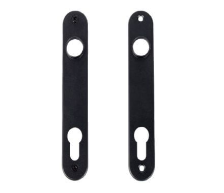 Anodized aluminum lock plates