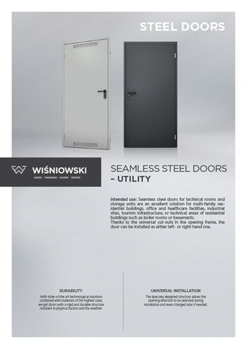 Seamless steel doors UTILITY