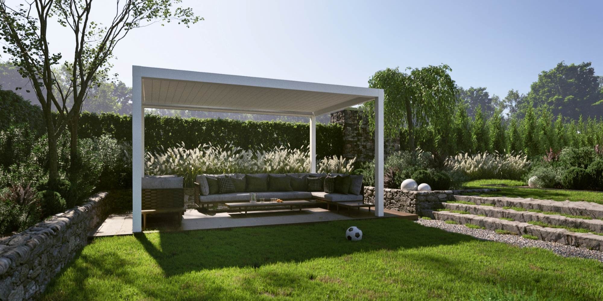 ECHO Light pergola — lightweight form, full functionality