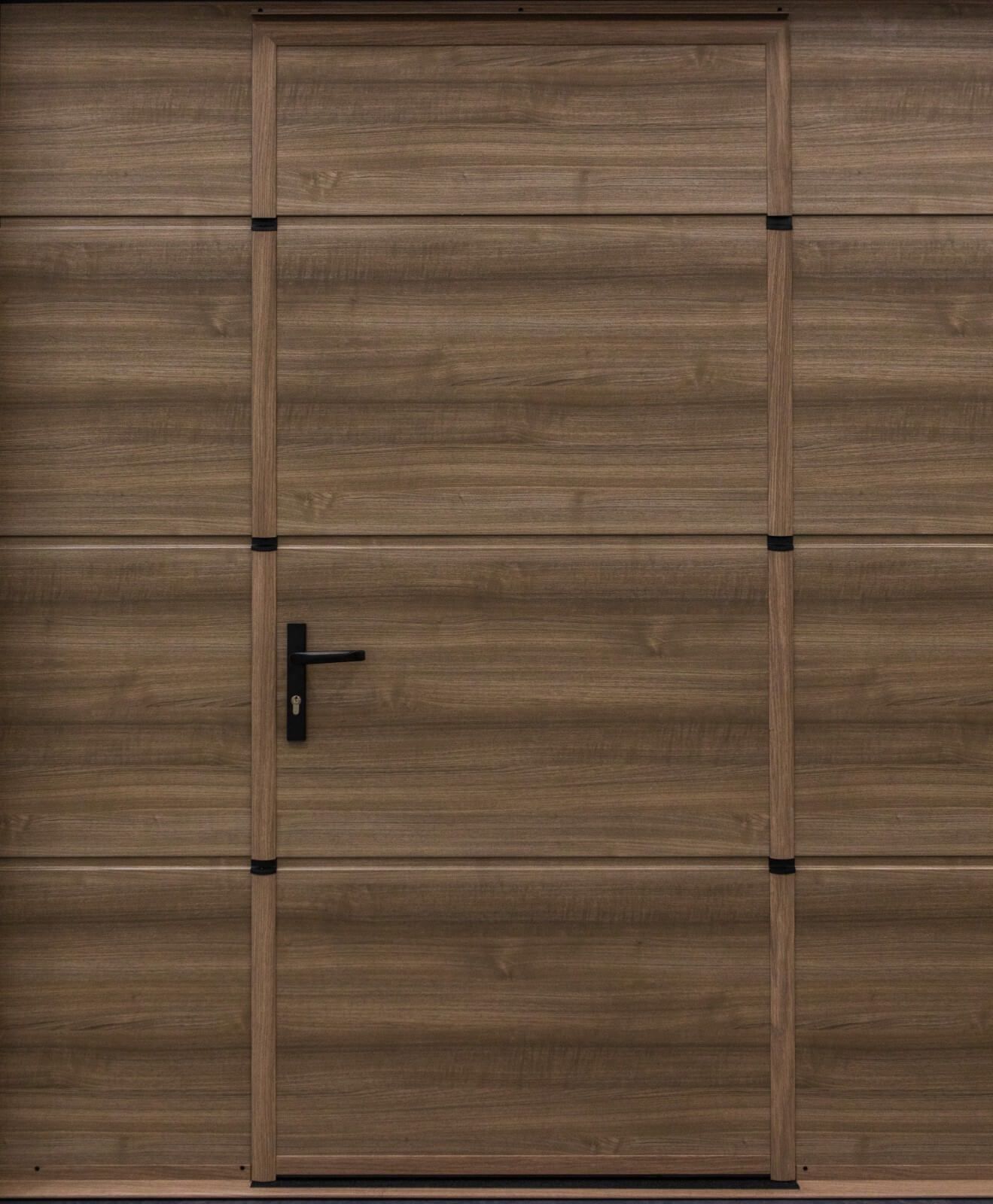 Garage door with a pass door