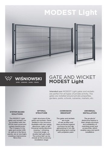 MODEST Light gate and wicket