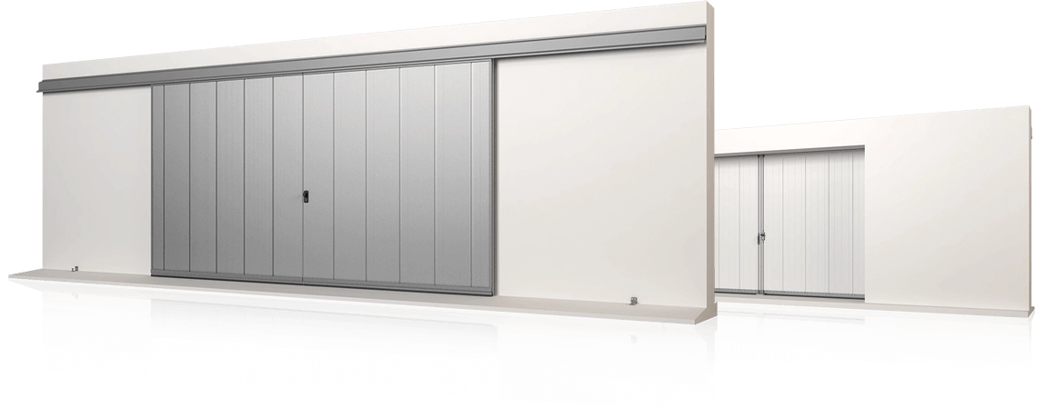 Double-leaf door