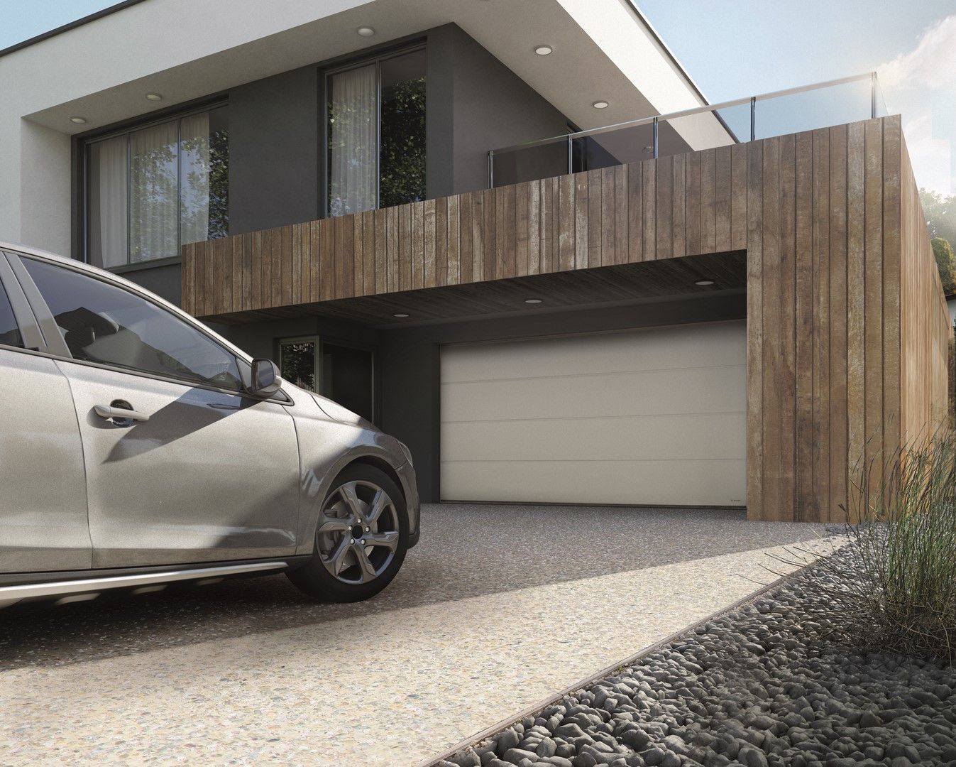 PRIME garage door; Cream White colour