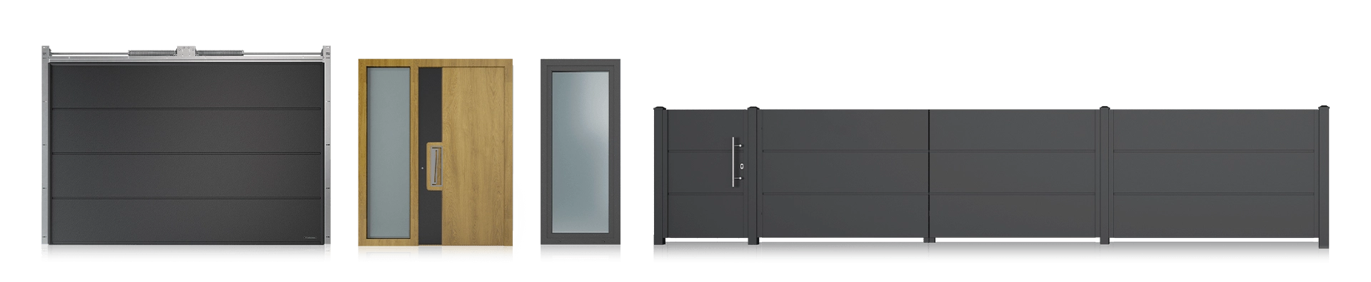 Gates, doors, windows, and fences in one design