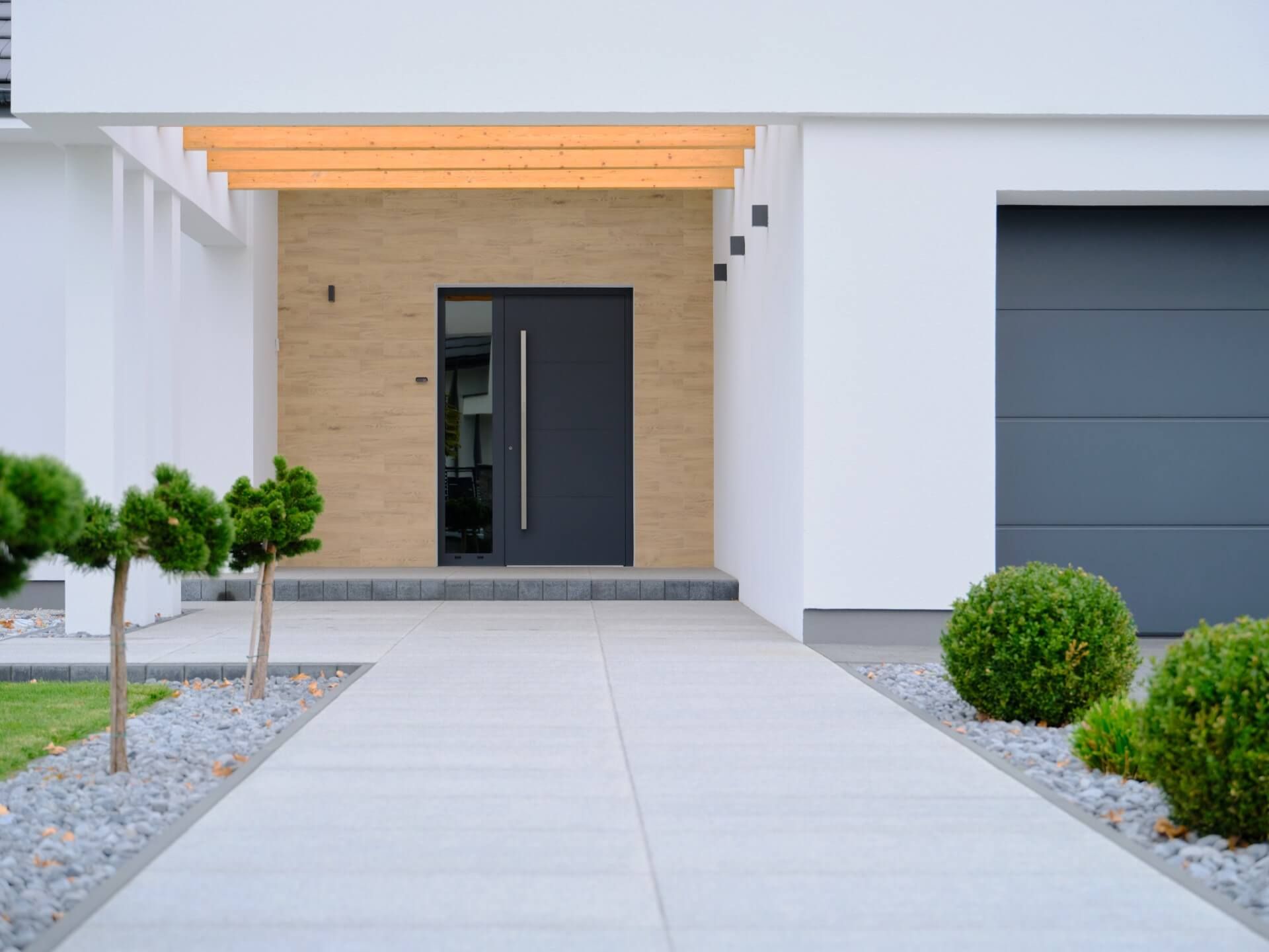 Glazed entrance door