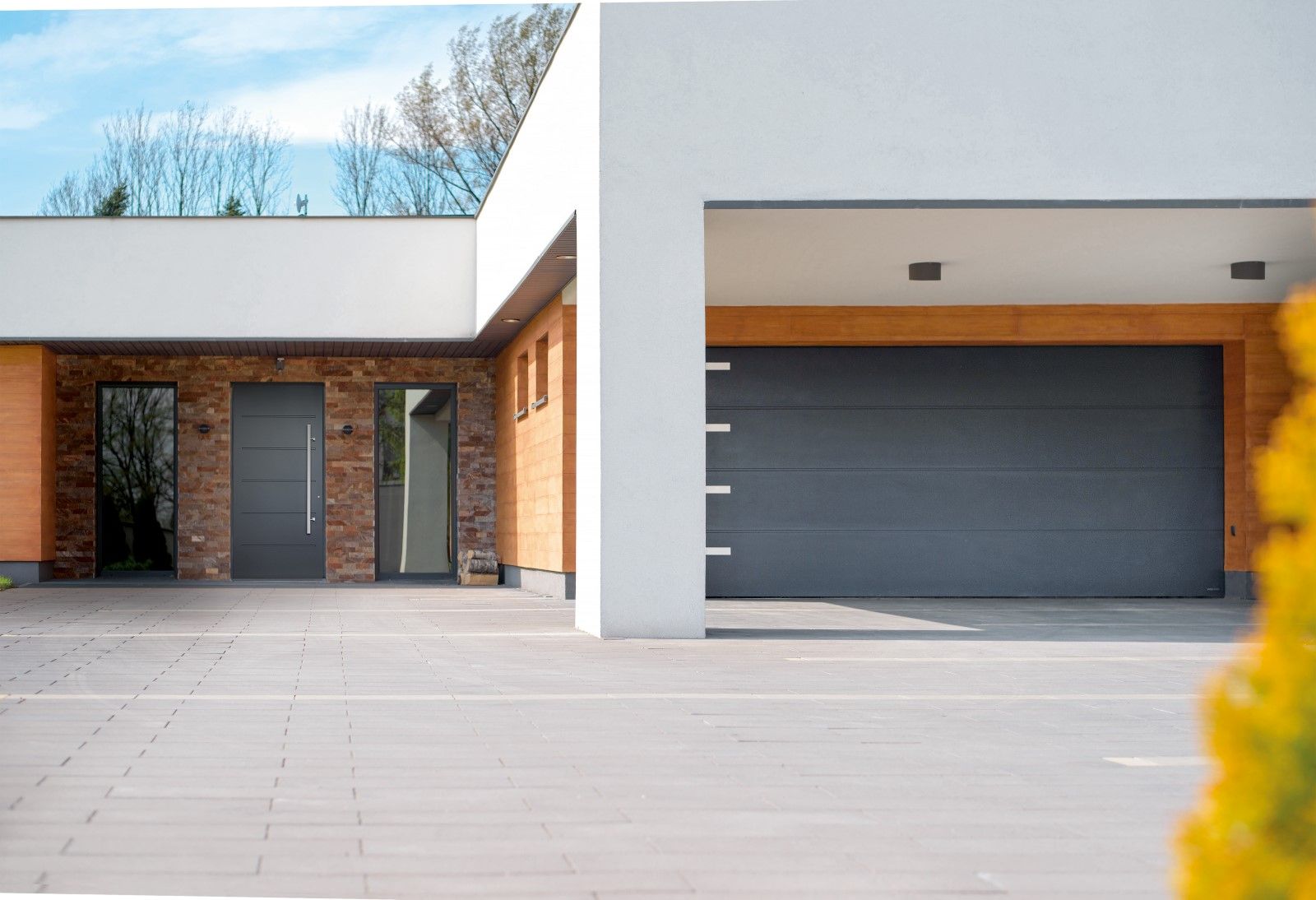UniPro garage door with decorative motifs; CREO 313 door