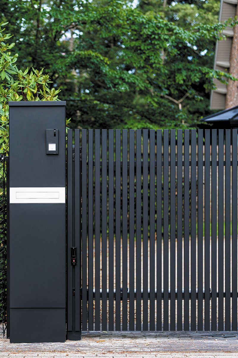 Fence posts with mail slot
